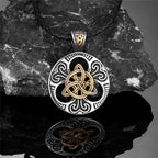 PENDRA Celtic Knot Gold Viking Necklace