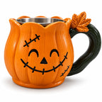 Pumpkin Resin Mug Halloween Decorative Cup Cute Holiday Coffee Mug Gift for Friends Family Fall Party Table Decor
