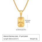 PENDRA Square Cutting Pendant Necklace