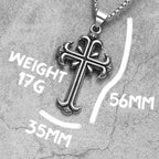 PENDRA Religion Cross Steel Necklace
