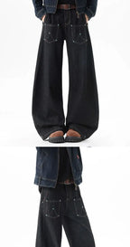 PENDRA Black Bright Line Jeans