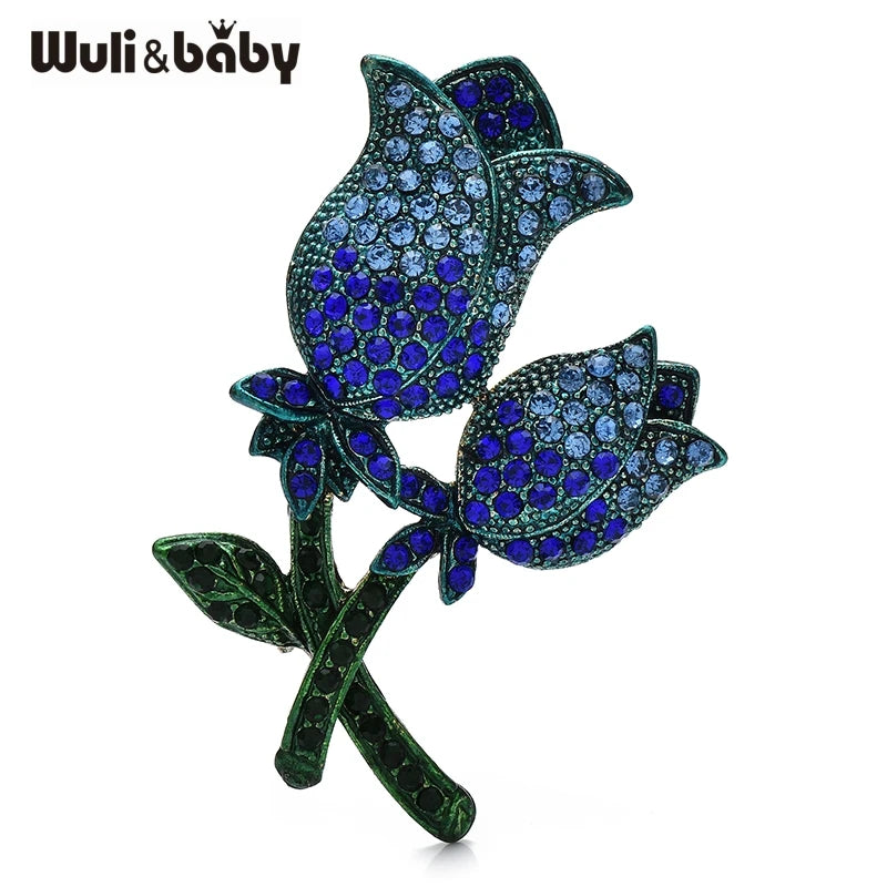 PENDRA Rosalia 4-Color Shining Rose Brooch