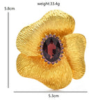 PENDRA Elara 2-Color Rhinestone Flower Brooch