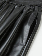 PENDRA Cropped Straight Leg PU Leather Pants