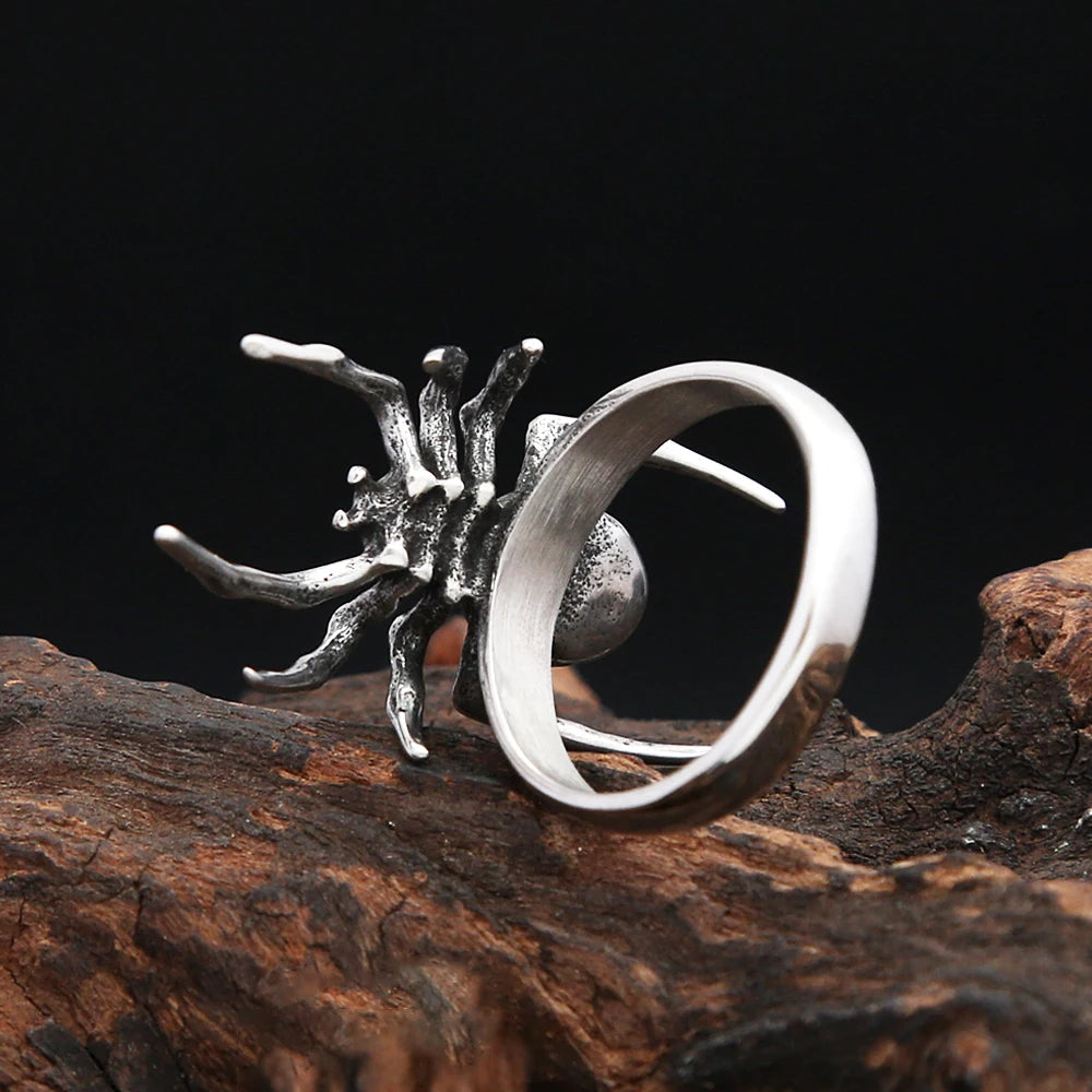 PENDRA Spiderweb 316L Stainless Steel Spider Ring