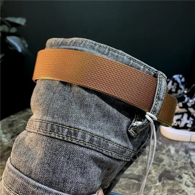New Arrival Korean Style Pants Men's Luxury Harajuku Designer Cowboy Kpop Brand Denim Slim Pencil Pants Men's Jeans for Autumn