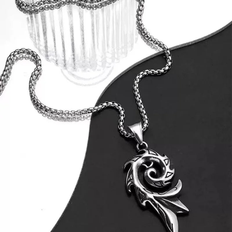 PENDRA Phoenixspiral Stainless Steel Phoenix Pendant