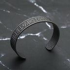 PENDRA Valknut Nordic Stainless Steel Open Cuff Bracelet