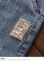 PENDRA Elastic Waist Denim Washed Pants