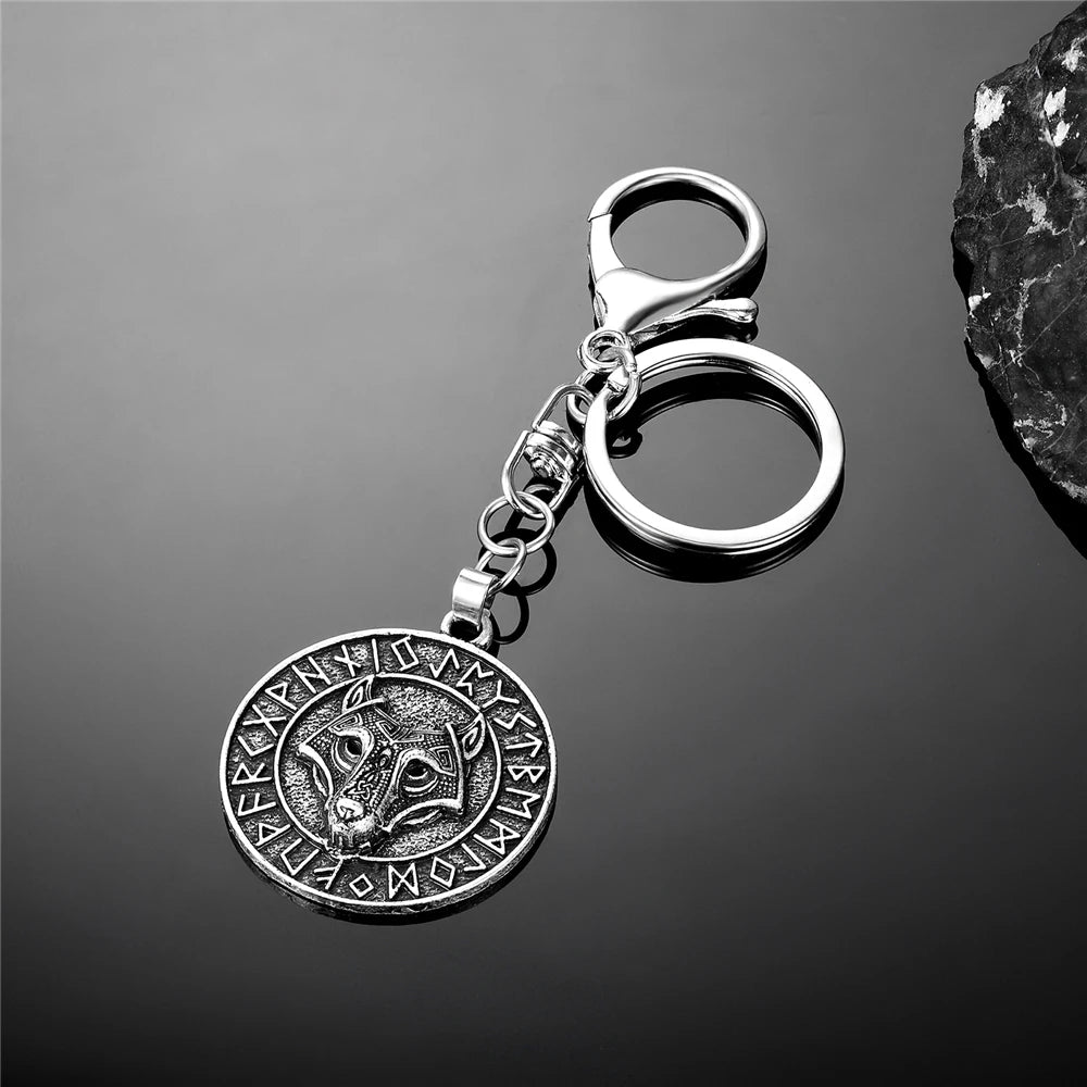 PENDRA Wolf Norse Vegvisir Necklace