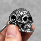 Carved Skull Stainless Steel Men Women Necklaces Pendant Chain Trendy Punk Gothic Jewelry Creativity Gift Dropshipping Wholesale