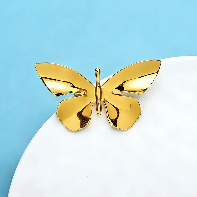 PENDRA Silverwing Butterfly Stainless Steel Brooch