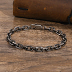 Classic Rolo Chain Bracelets for Men Boys,Vintage Waterproof Stainless Steel Chain Links Wristband,Casual Jewelry Gifts