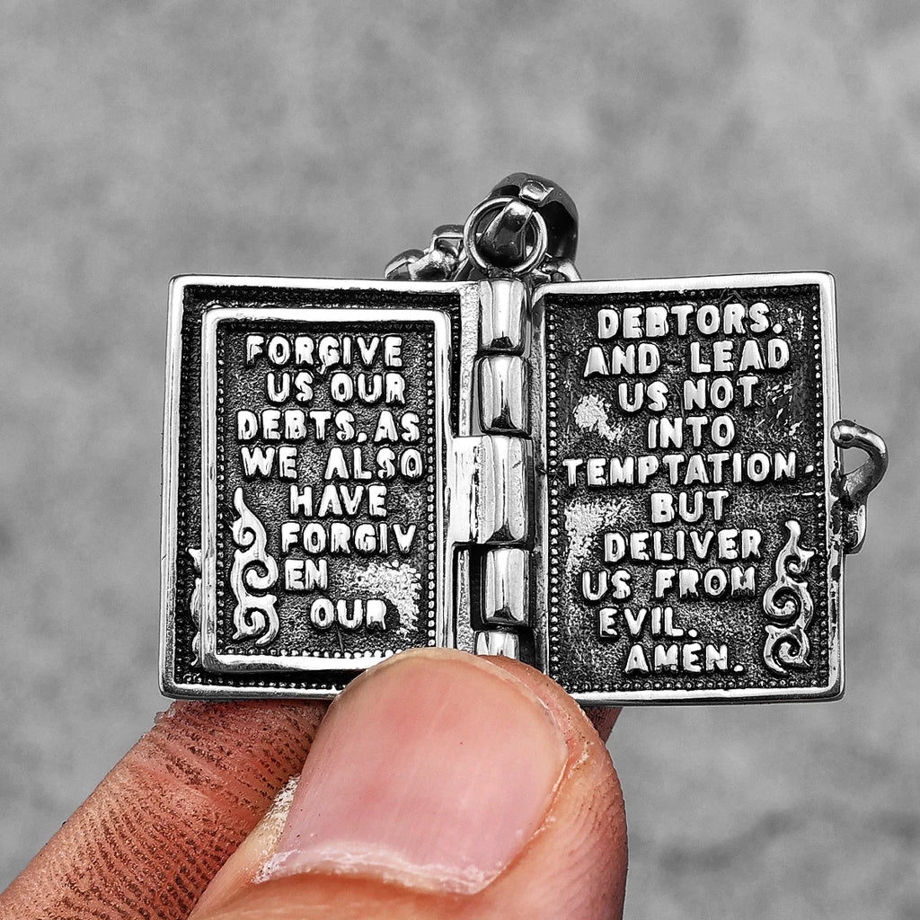 PENDRA Holy Bible Steel Necklace