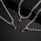 PENDRA Square Cuban Pendant Necklace