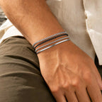 PENDRA Cuban Silver 4Pcs Bracelet