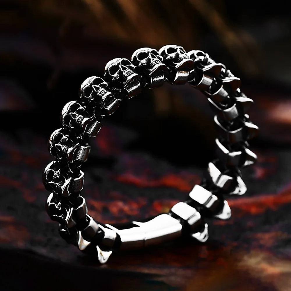 PENDRA Beadskull Stainless Steel Bracelet