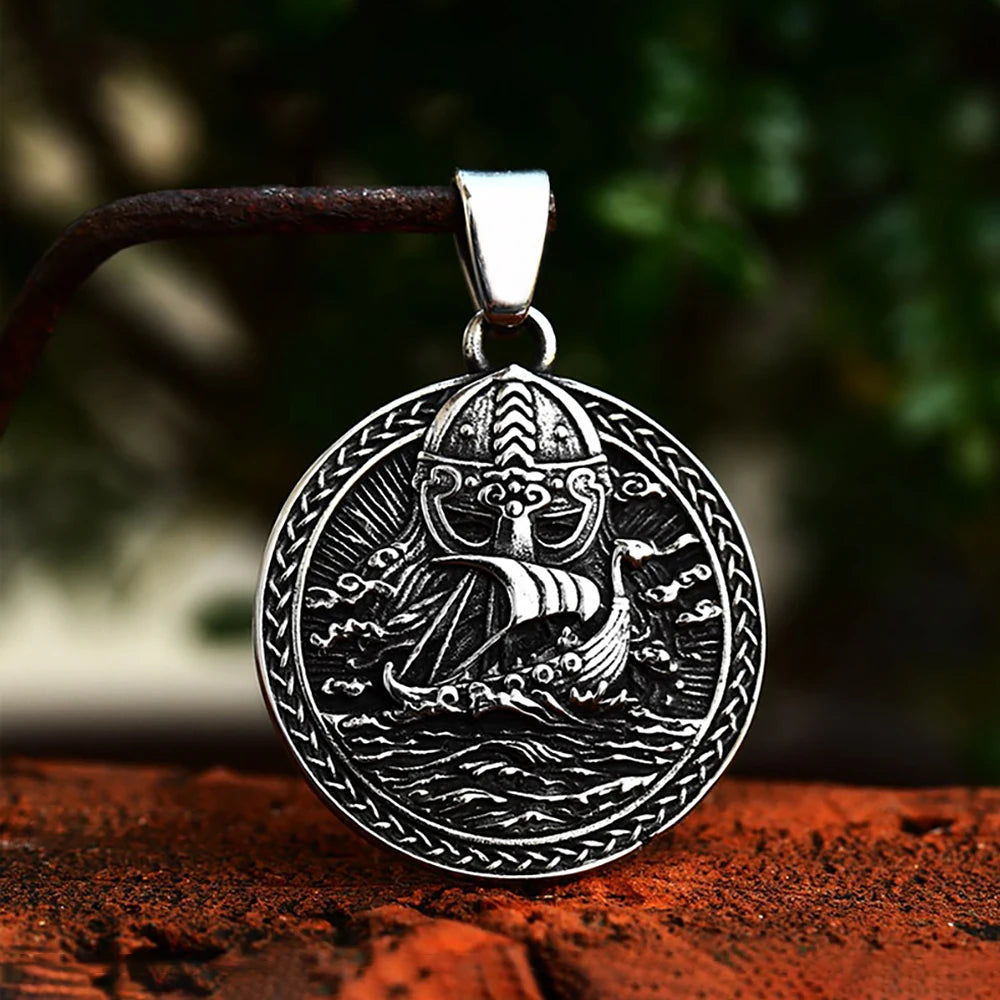 PENDRA Vikingpirate Stainless Steel Pirate Ship Pendant