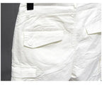 Korean Washed Luxury Men's Slim Jeans Designer Denim Short Pants for Summer Boyfriend Stretch Straight White Cargo Cotton Shorts