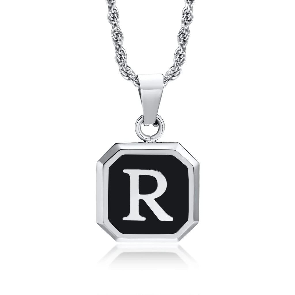 PENDRA Square Twisted Pendant Necklace