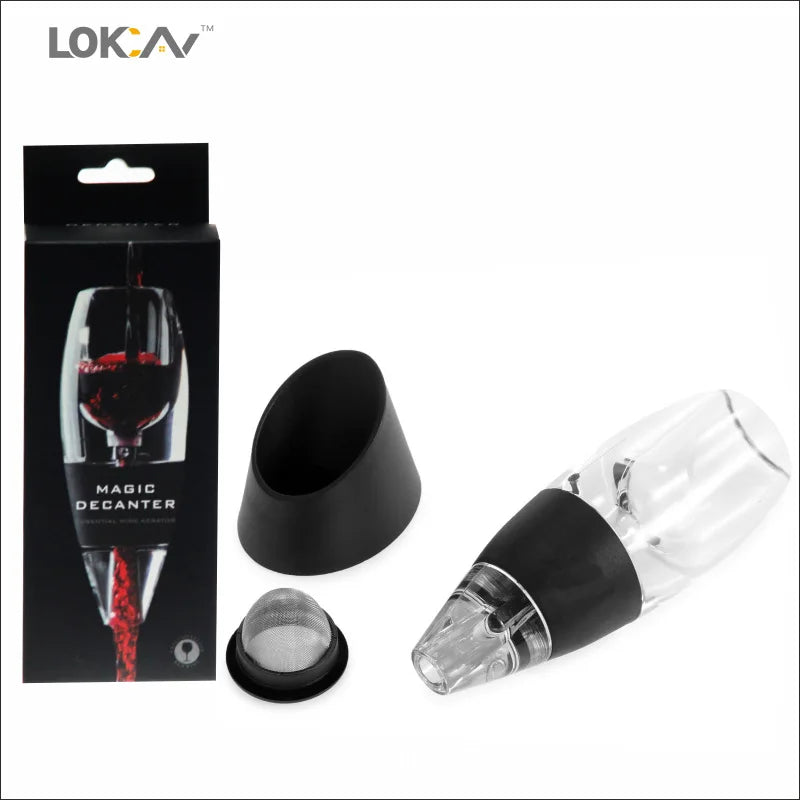 Portable Red Wine Decanter Aerator Bernoulli Air Magic Aerator Red White Wine Whisky Quick Decanter Equipment Bar Accessories