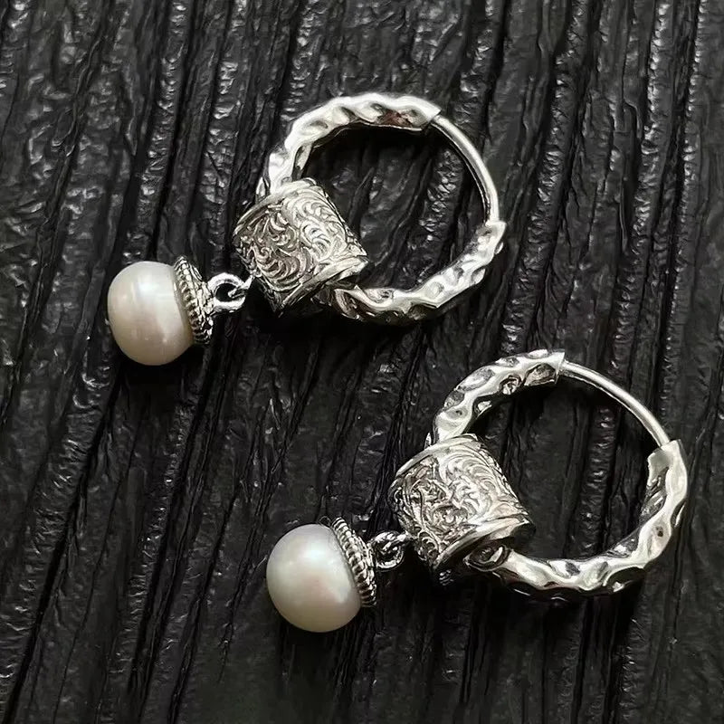 VENTFILLE 925 Sterling Silver Bow Knot Pearl Earring for Women Versatile Korean Design Gift Jewelry Dropshipping
