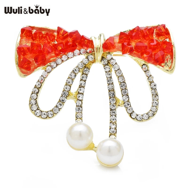 PENDRA Bellamy Handmade Crystal Bowknot Brooch