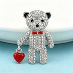 PENDRA Hearthbear 2-Color Enamel Bear Brooch