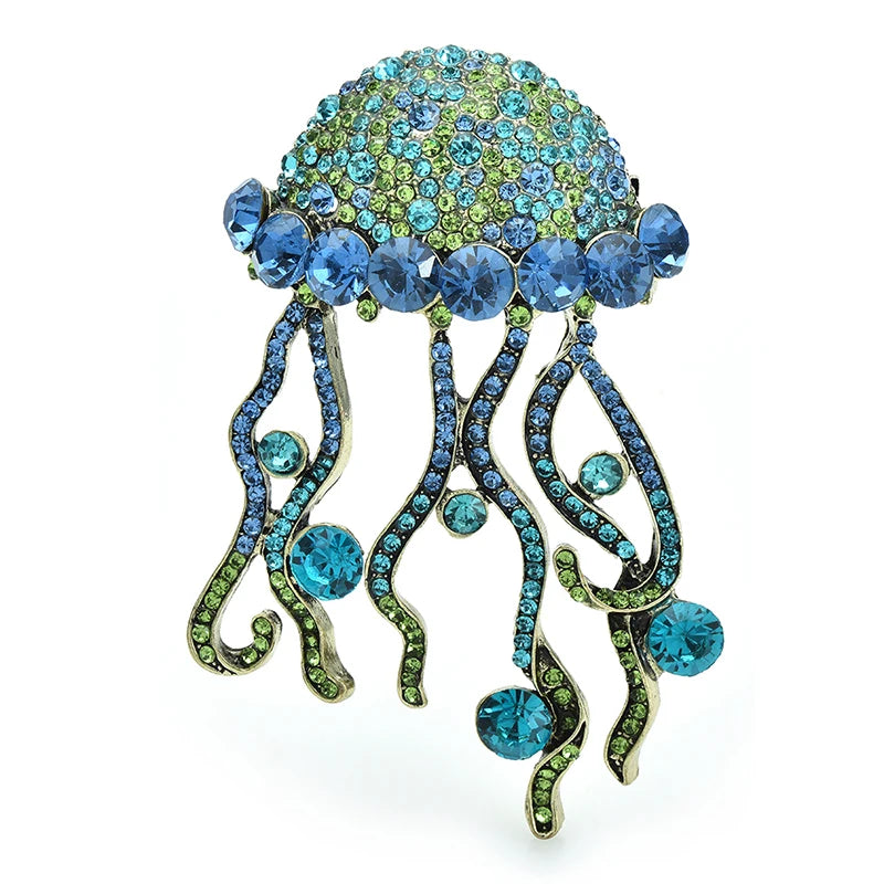 PENDRA Jellyflora Shining Jellyfish Brooch