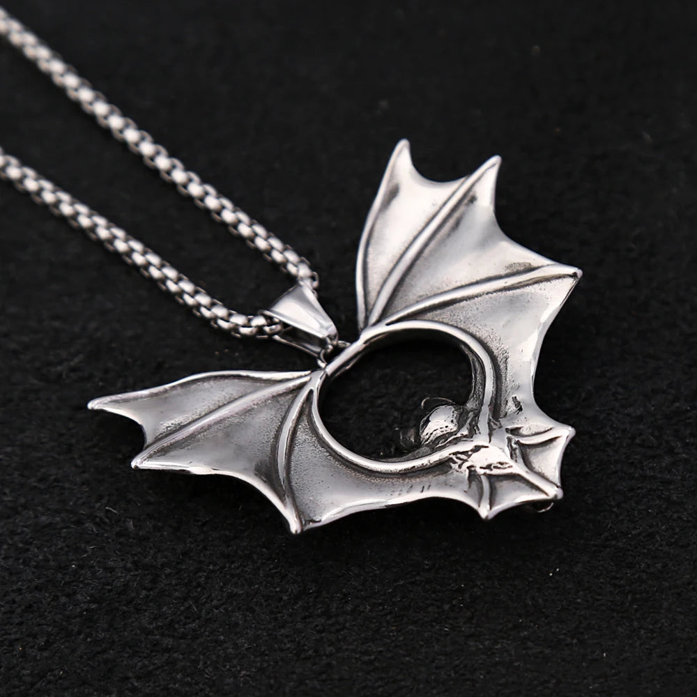 PENDRA Batwing Punk Bat Pendant Necklace