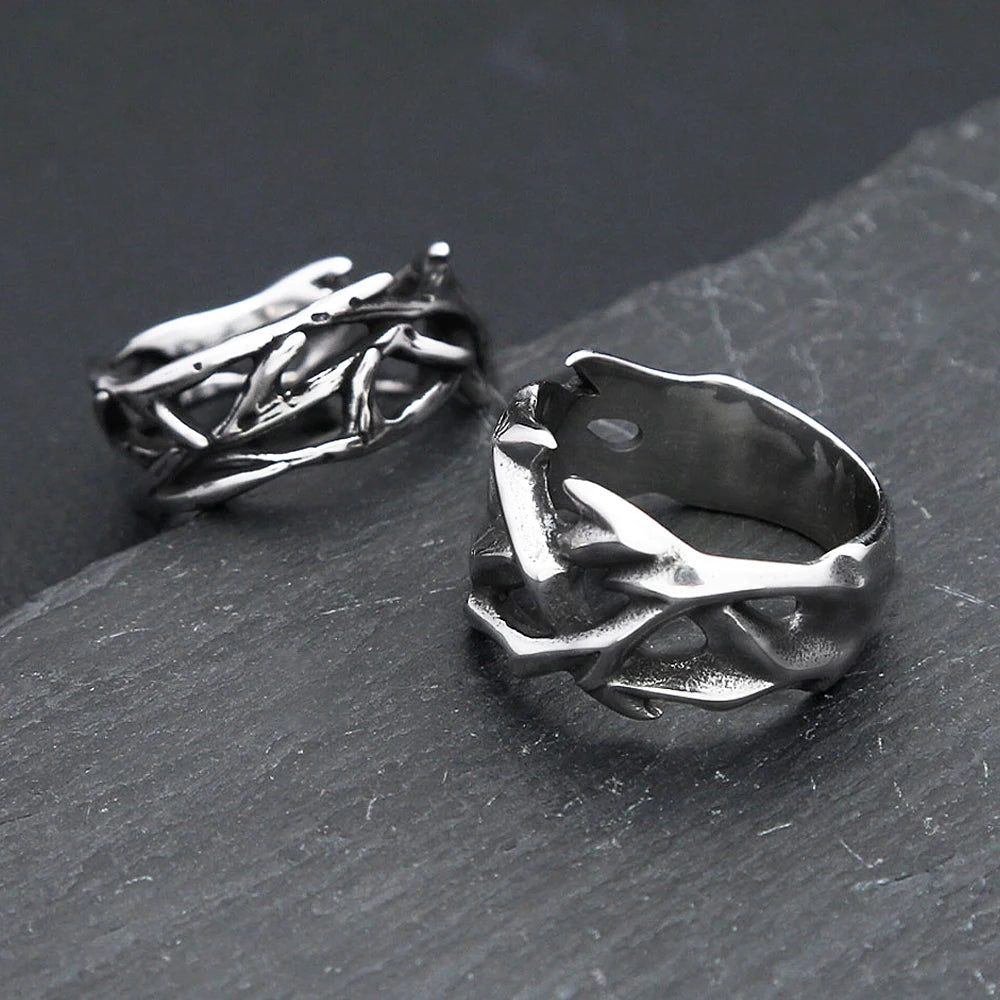 PENDRA Thornhollow Stainless Steel Thorn Ring