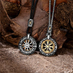 PENDRA Rune Gold Compass Necklace