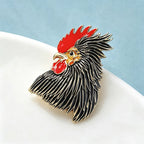 PENDRA Regalcrest Enamel Cock Brooch