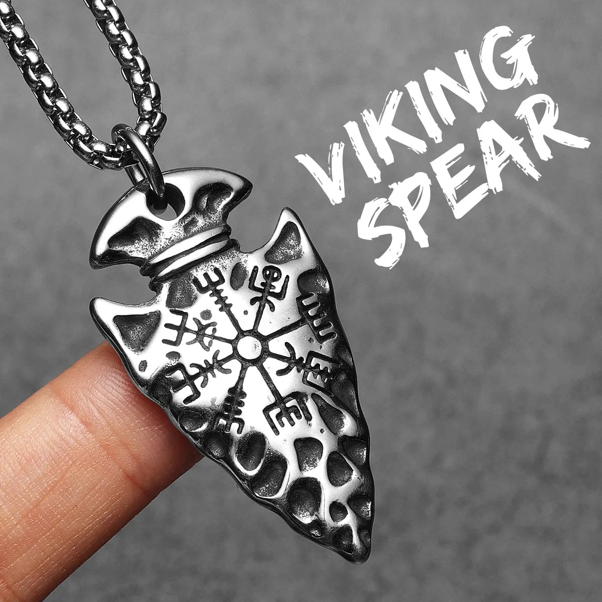 PENDRA Spear Compass Steel Necklace