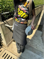 PENDRA Striped Fart Curtain Pants