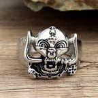 PENDRA Skullbiker Ethnic Skull Biker Ring
