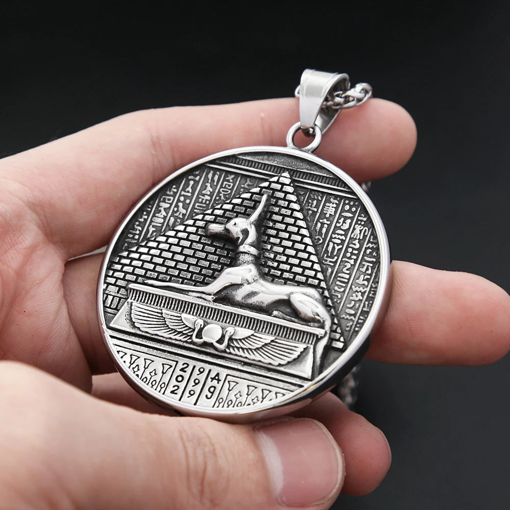 PENDRA Anubis 316L Stainless Steel Egyptian Anubis Pendant