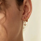 PENDRA Starfish 925 Sterling Silver Hoop Earrings