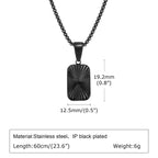 PENDRA Square Cutting Pendant Necklace