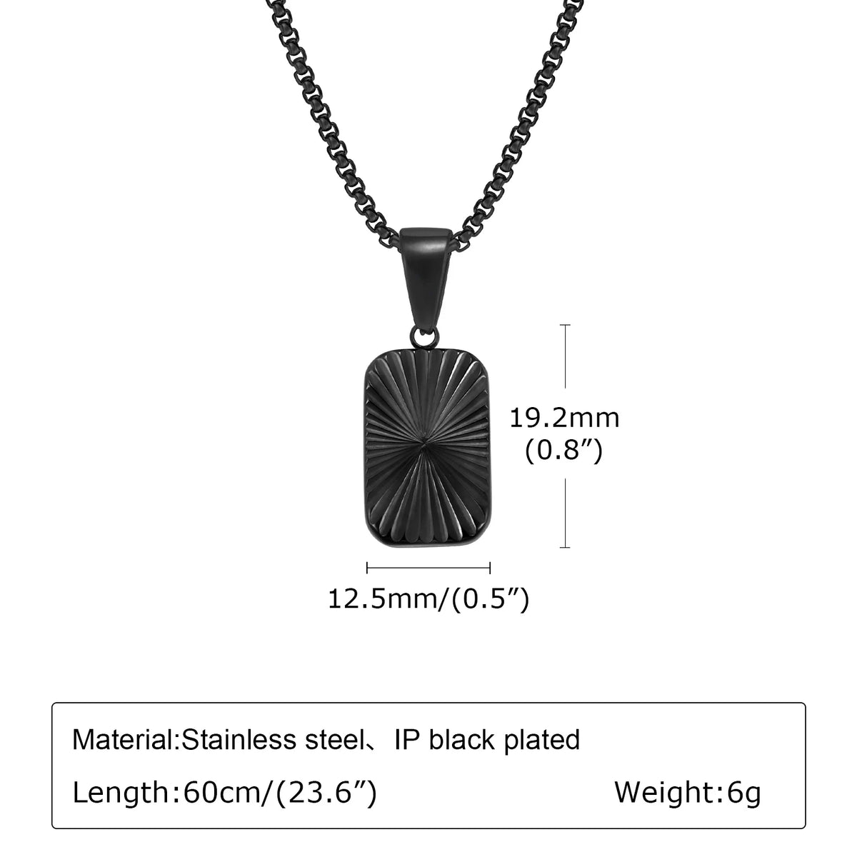 Cutting Flower Square Pendant Necklaces for Men Boys,60cm Stainless Steel Small Pendant Collars,Stylish Exquisite Jewelry Gifts