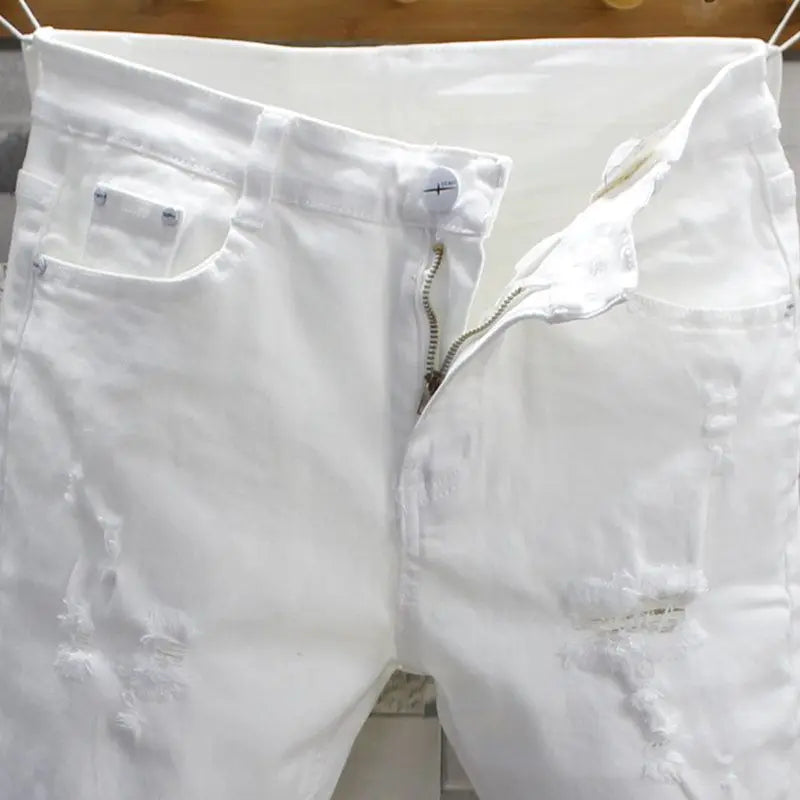 PENDRA Cotton Distressed Streetwear Trousers