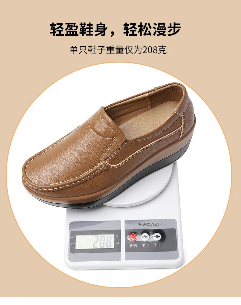 PENDRA Leather Sports Platform Shoes