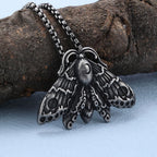 PENDRA Moonmoth Stainless Steel Moon Moth Pendant