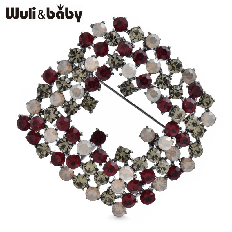 PENDRA Rhombelle Rhinestone Geometric Rhombus Brooch