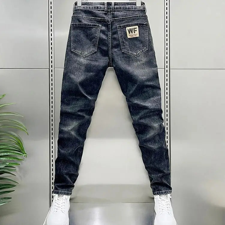 PENDRA Small Feet Blue Long Fit Work Stretch Cowboy Jeans