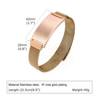 Chunky Magnetic Mesh Strap Bracelets for Men Boys,Custom Text ID Name Chain Wristband,Valentine's Day Father's Day Gift