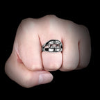 PENDRA Devil Mouth Teeth Steel Ring