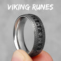 PENDRA Runes Boyfriend Biker Steel Ring