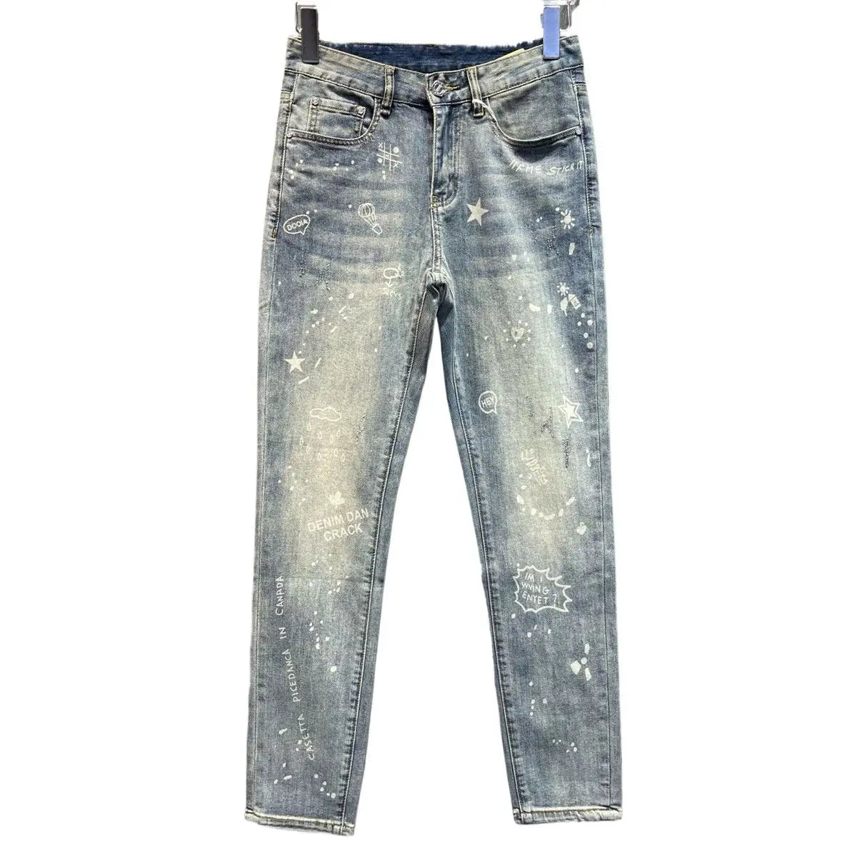 PENDRA Washed Boyfriend Slim Jeans