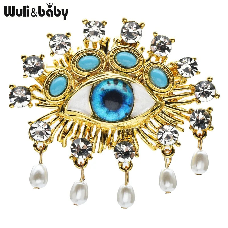 PENDRA Charming Blue Eye Brooch